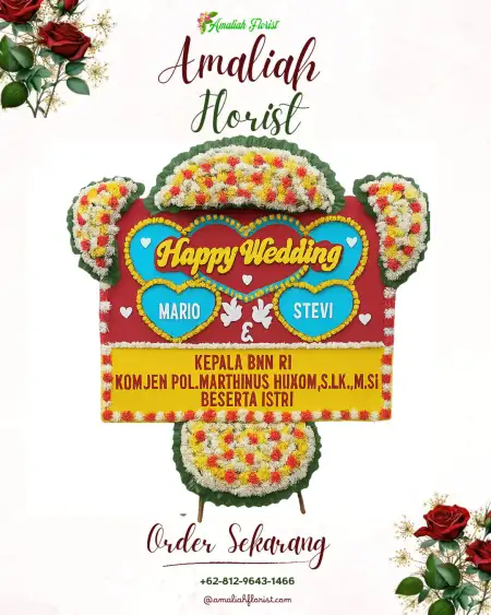 Papan Bunga Pernikahan Kedungbako
